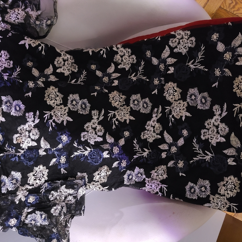 Adrianna Papell Embroidered Floral Dress